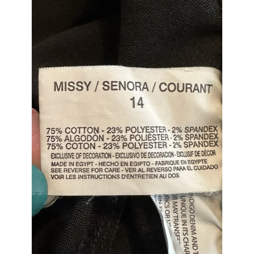 Gloria Vanderbilt Khaki Unltd Capri Pants Women's 14 Blue Stretch Karoline Egypt - Picture 5 of 12